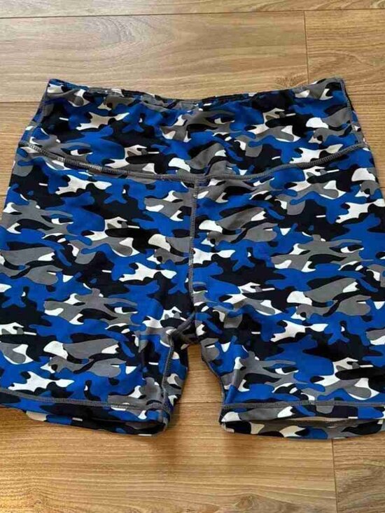 Pants - 90 degrees byreflex blue camo athletic shorts size medium